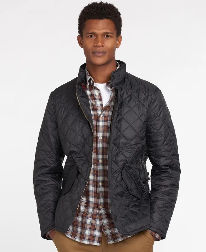 Men Quilted Jackets Barbour Flyweight Chelsea Quilted Jacket Black