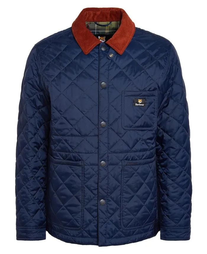 Men Quilted Jackets Barbour X Maison Kitsun KenningQuilted Jacket Classic Green Men Quilted Jackets Barbour X Maison Kitsun KenningQuilted Jacket Classic Green