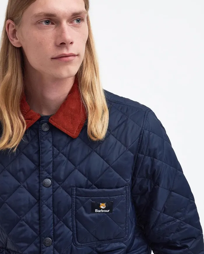 Men Quilted Jackets Barbour X Maison Kitsun KenningQuilted Jacket Classic Green Men Quilted Jackets Barbour X Maison Kitsun KenningQuilted Jacket Classic Green