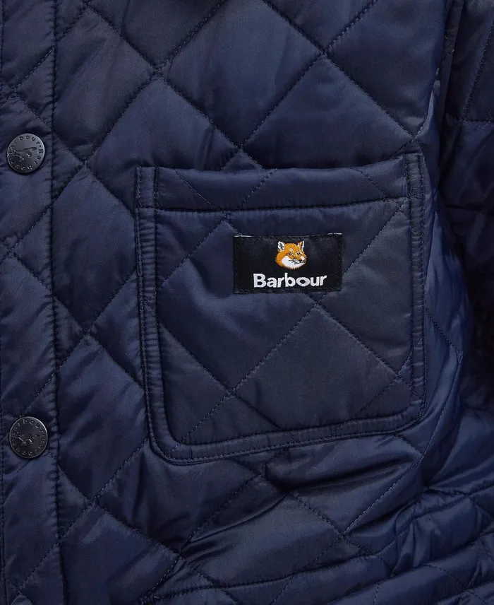Men Quilted Jackets Barbour X Maison Kitsun KenningQuilted Jacket Classic Green Men Quilted Jackets Barbour X Maison Kitsun KenningQuilted Jacket Classic Green