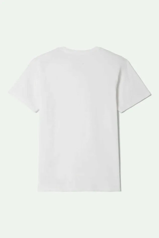 Men Rowdy SS Tailored TShirt White Brixton TShirts