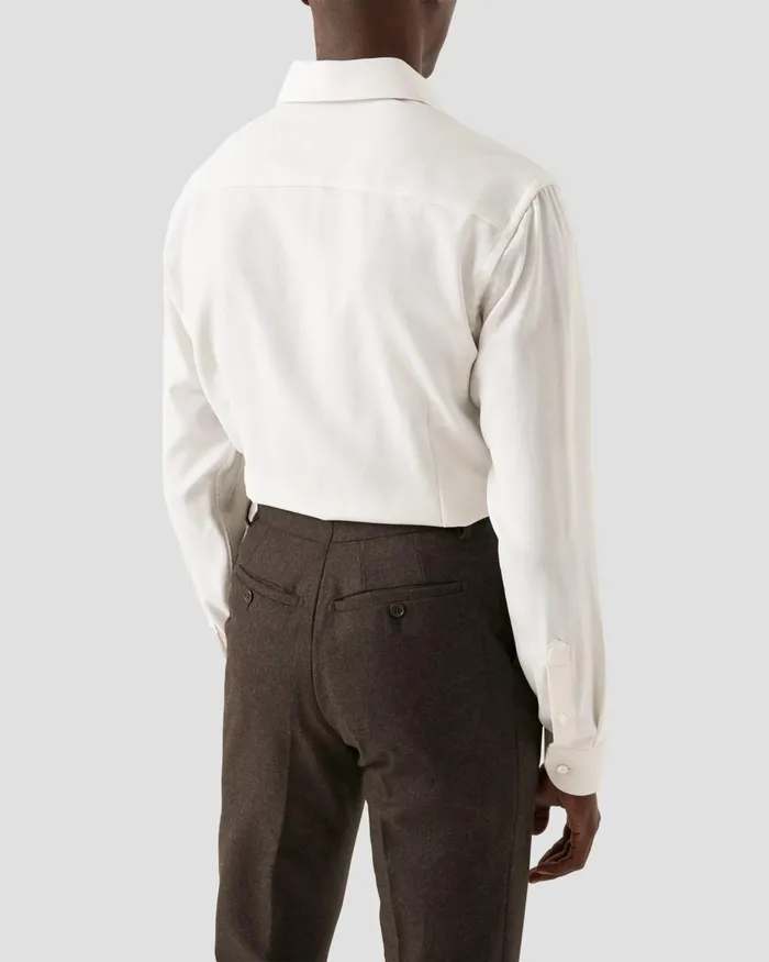 Men Royal Oxford Merino Wool Shirt White Eton Dress Shirts Men Royal Oxford Merino Wool Shirt White Eton Dress Shirts
