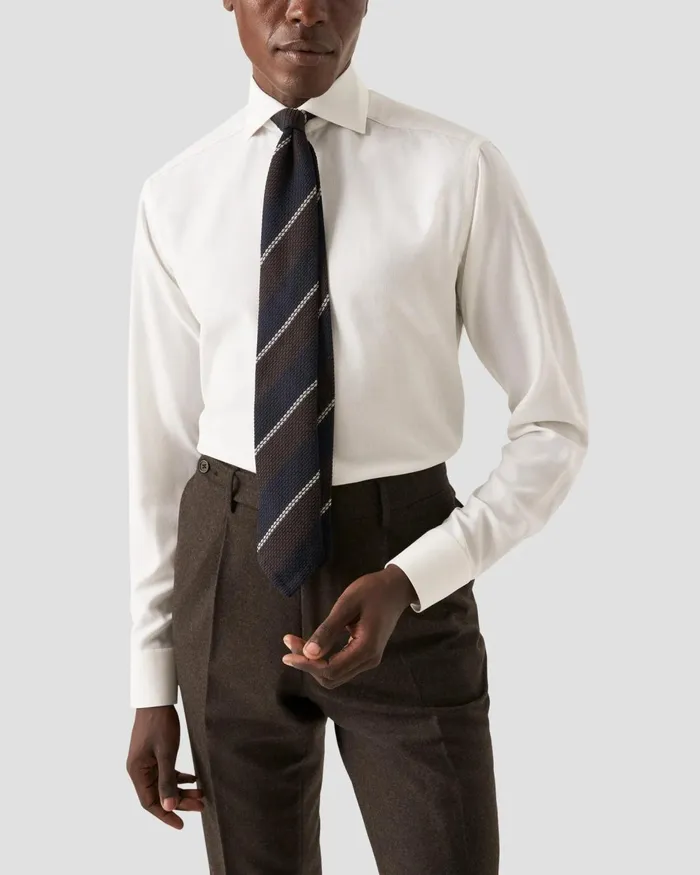 Men Royal Oxford Merino Wool Shirt White Eton Dress Shirts Men Royal Oxford Merino Wool Shirt White Eton Dress Shirts