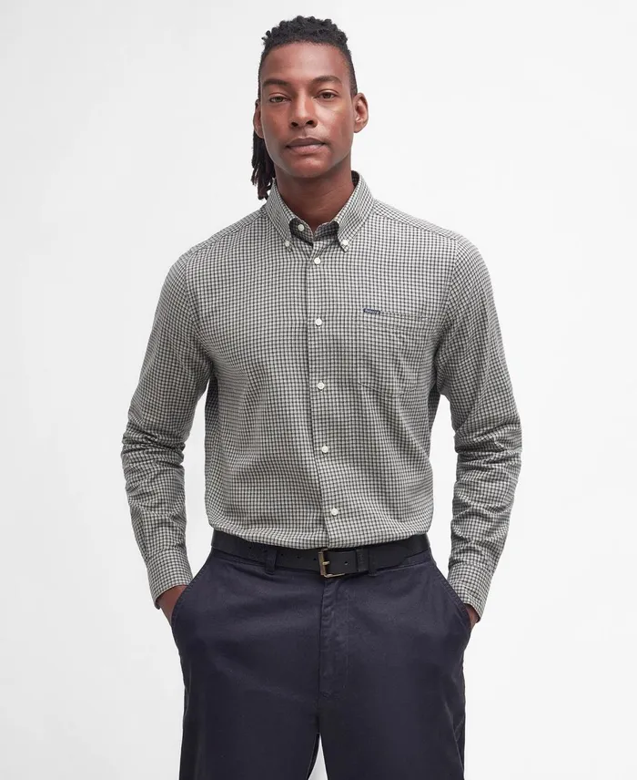 Men Shirts Barbour Darnick Tailored Shirt Classic Navy