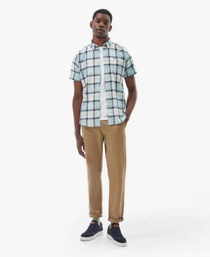 Men Shirts Barbour Delton Tailored Shirt Blue Chalk Tartan Men Shirts Barbour Delton Tailored Shirt Blue Chalk Tartan