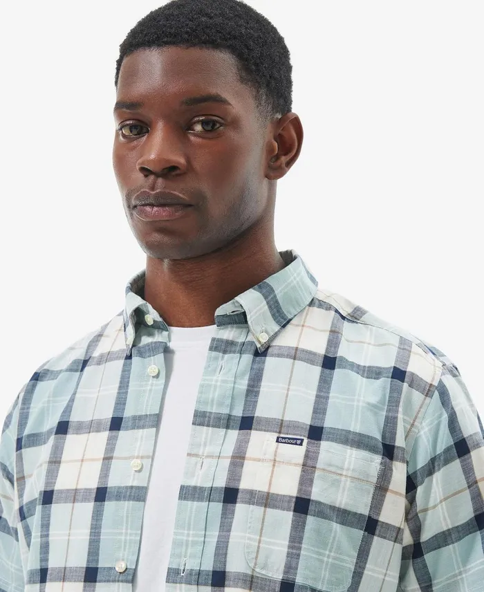 Men Shirts Barbour Delton Tailored Shirt Blue Chalk Tartan Men Shirts Barbour Delton Tailored Shirt Blue Chalk Tartan