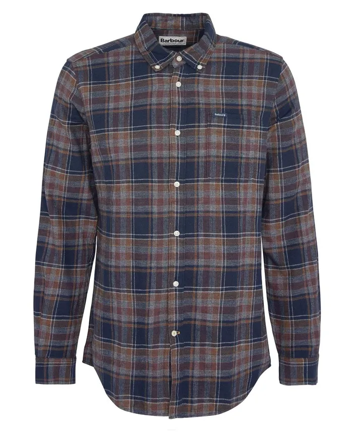 Men Shirts Barbour Eddleston Tailored Shirt Grey Marl Men Shirts Barbour Eddleston Tailored Shirt Grey Marl