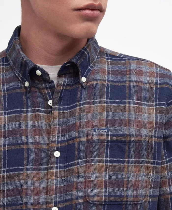 Men Shirts Barbour Eddleston Tailored Shirt Grey Marl Men Shirts Barbour Eddleston Tailored Shirt Grey Marl