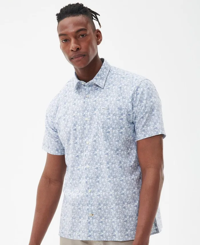 Men Shirts Barbour Lowick Regular Summer Shirt Whisper White