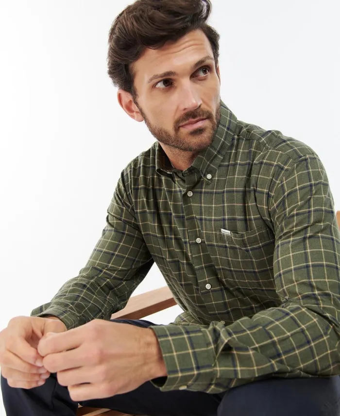 Men Shirts Barbour Pelton Regular Shirt Navy