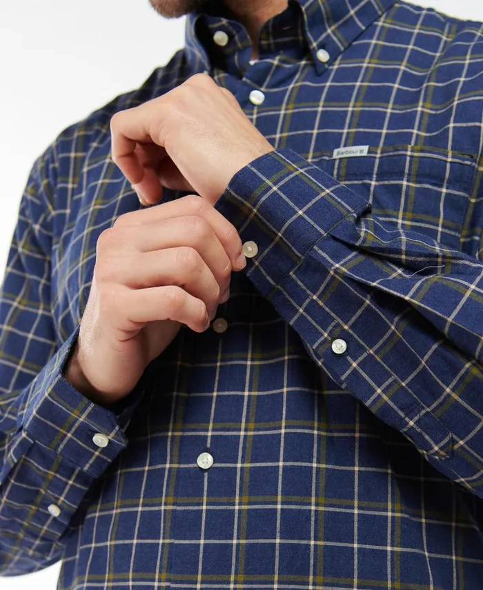 Men Shirts Barbour Pelton Regular Shirt Navy Men Shirts Barbour Pelton Regular Shirt Navy