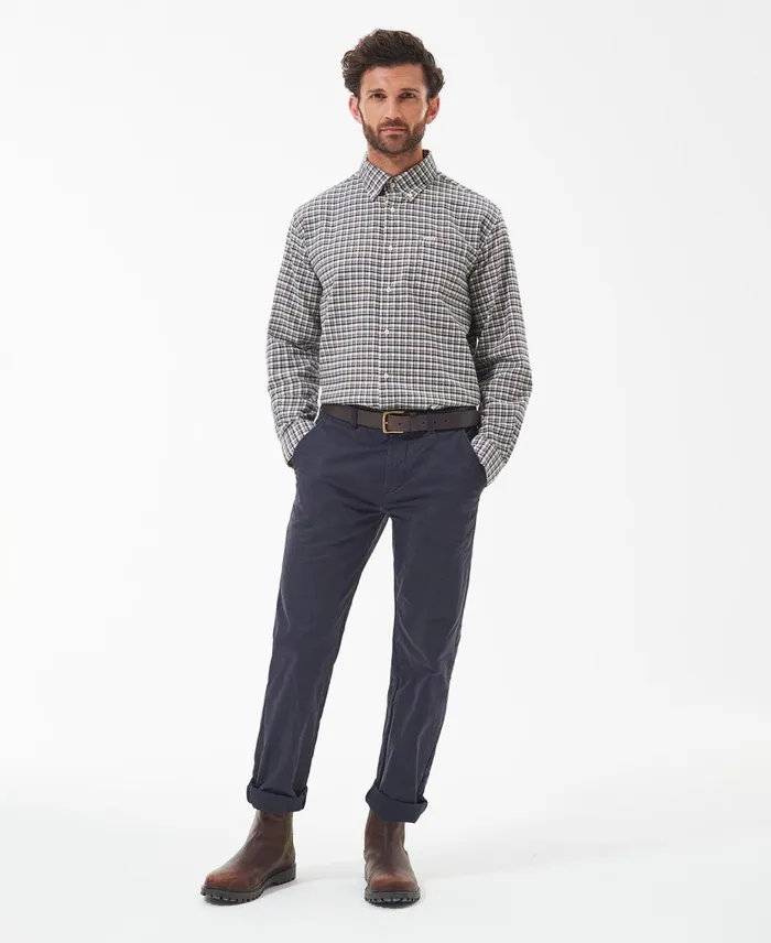 Men Shirts Barbour Tanlaw Regular Shirt Whisper Classic White Men Shirts Barbour Tanlaw Regular Shirt Whisper Classic White