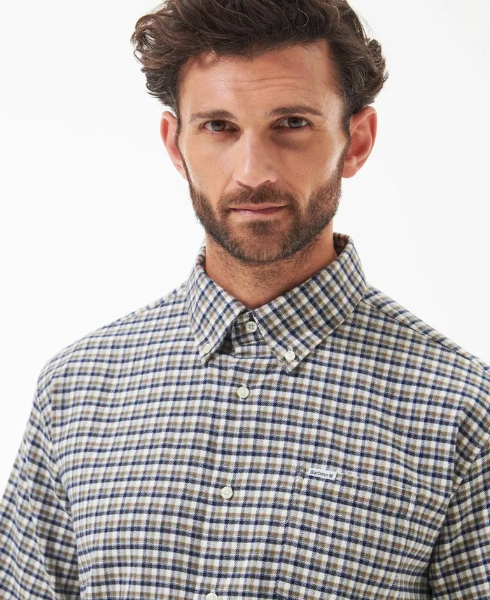 Men Shirts Barbour Tanlaw Regular Shirt Whisper Classic White Men Shirts Barbour Tanlaw Regular Shirt Whisper Classic White
