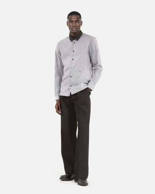 Men Shirts The Kooples Black And White Shirt With MicroCheck Pattern Black White Men Shirts The Kooples Black And White Shirt With MicroCheck Pattern Black White