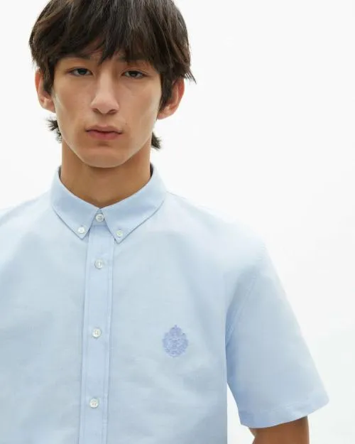 Men Shirts The Kooples ShortSleeved Blue Shirt Sky