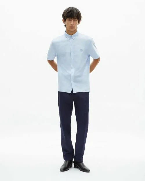 Men Shirts The Kooples ShortSleeved Blue Shirt Sky
