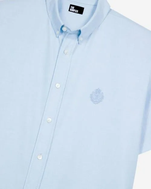 Men Shirts The Kooples ShortSleeved Blue Shirt Sky
