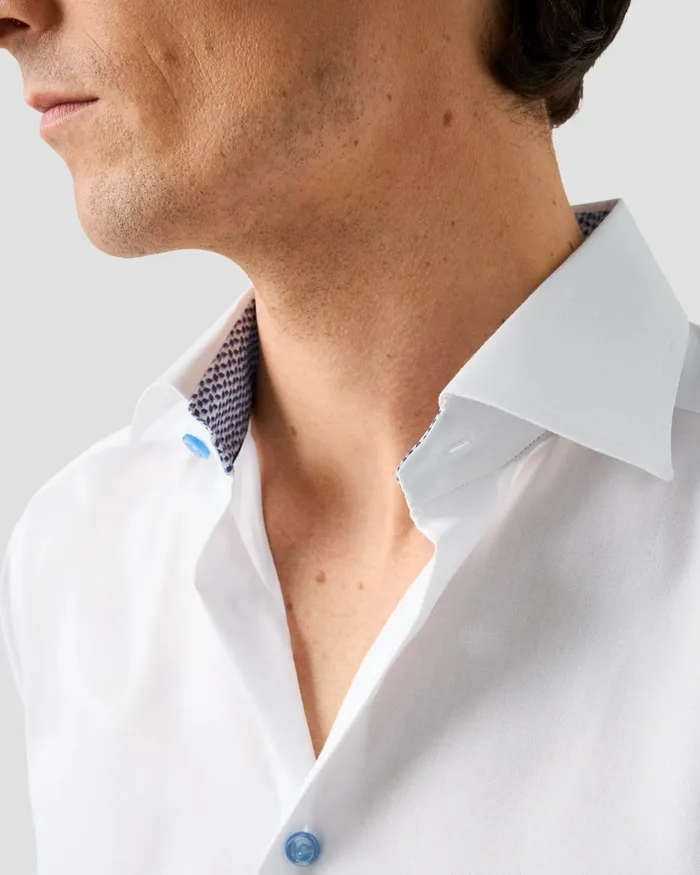 Men Signature Twill Effect Shirt White Eton Dress Shirts Men Signature Twill Effect Shirt White Eton Dress Shirts