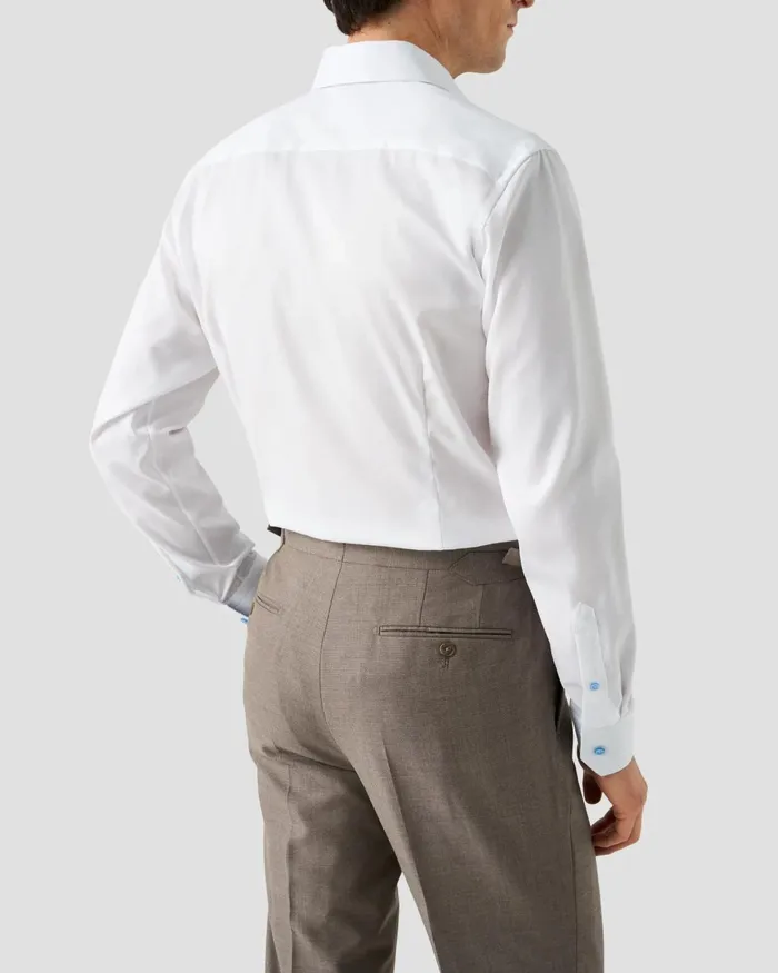 Men Signature Twill Effect Shirt White Eton Dress Shirts Men Signature Twill Effect Shirt White Eton Dress Shirts