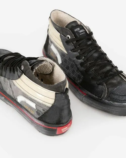 Men Sneakers The Kooples X HidnAnder Black HighTop Sneakers Black