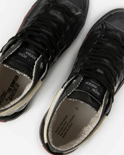 Men Sneakers The Kooples X HidnAnder Black HighTop Sneakers Black