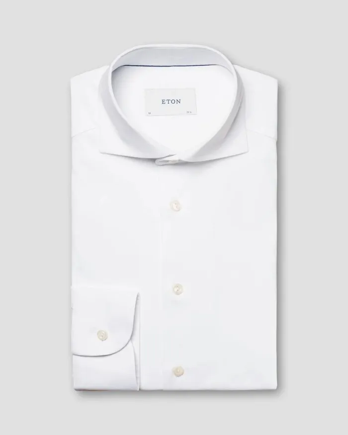 Men Solid Cotton FourWay Stretch Shirt White Eton Dress Shirts Men Solid Cotton FourWay Stretch Shirt White Eton Dress Shirts