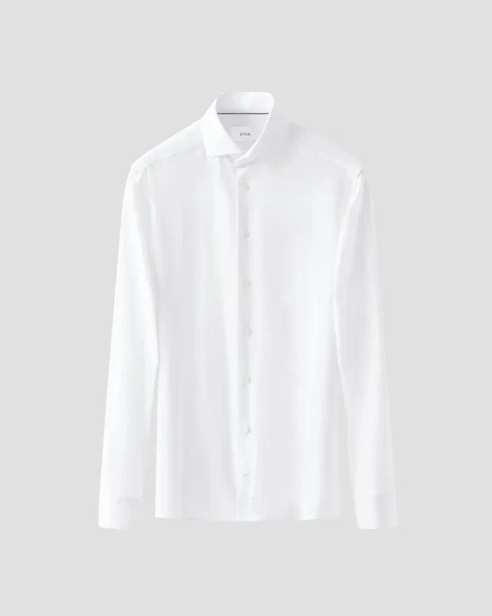 Men Solid Cotton FourWay Stretch Shirt White Eton Dress Shirts Men Solid Cotton FourWay Stretch Shirt White Eton Dress Shirts