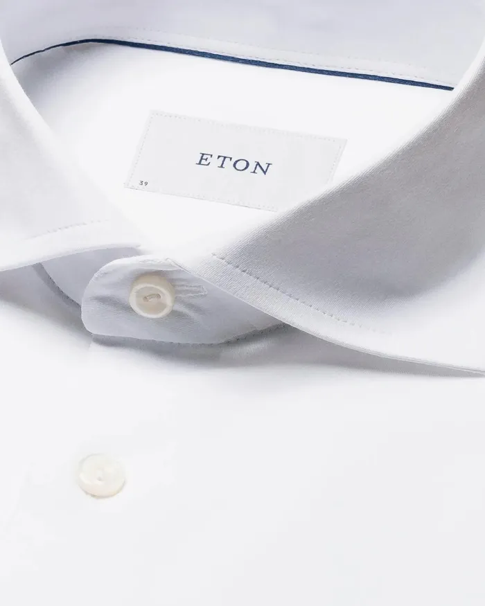 Men Solid Cotton FourWay Stretch Shirt White Eton Dress Shirts Men Solid Cotton FourWay Stretch Shirt White Eton Dress Shirts