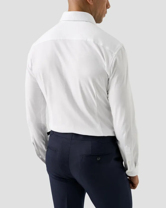 Men Solid Cotton FourWay Stretch Shirt White Eton Dress Shirts Men Solid Cotton FourWay Stretch Shirt White Eton Dress Shirts