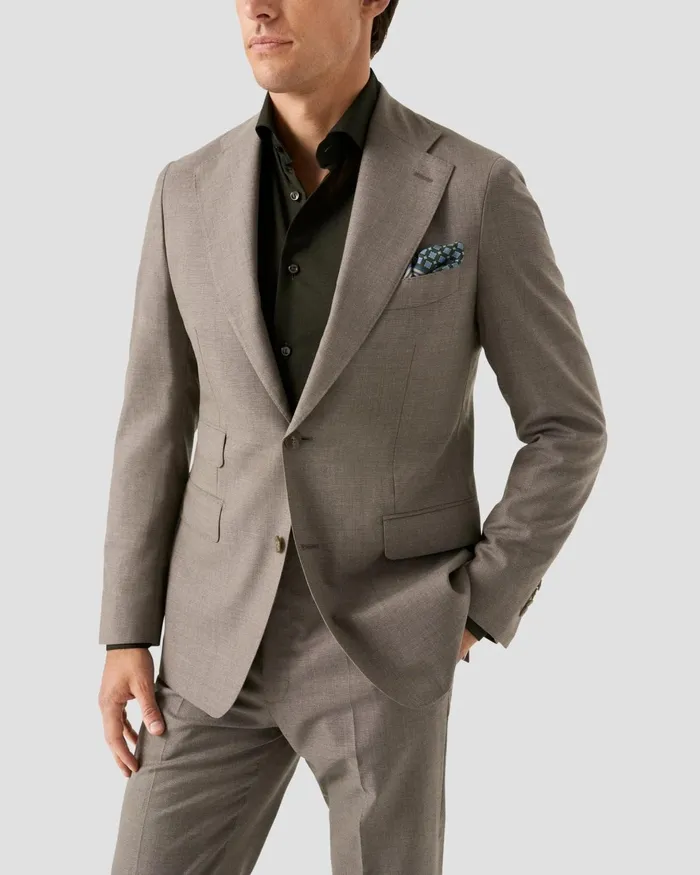 Men Solid Merino Wool Shirt Green Eton Dress Shirts Men Solid Merino Wool Shirt Green Eton Dress Shirts