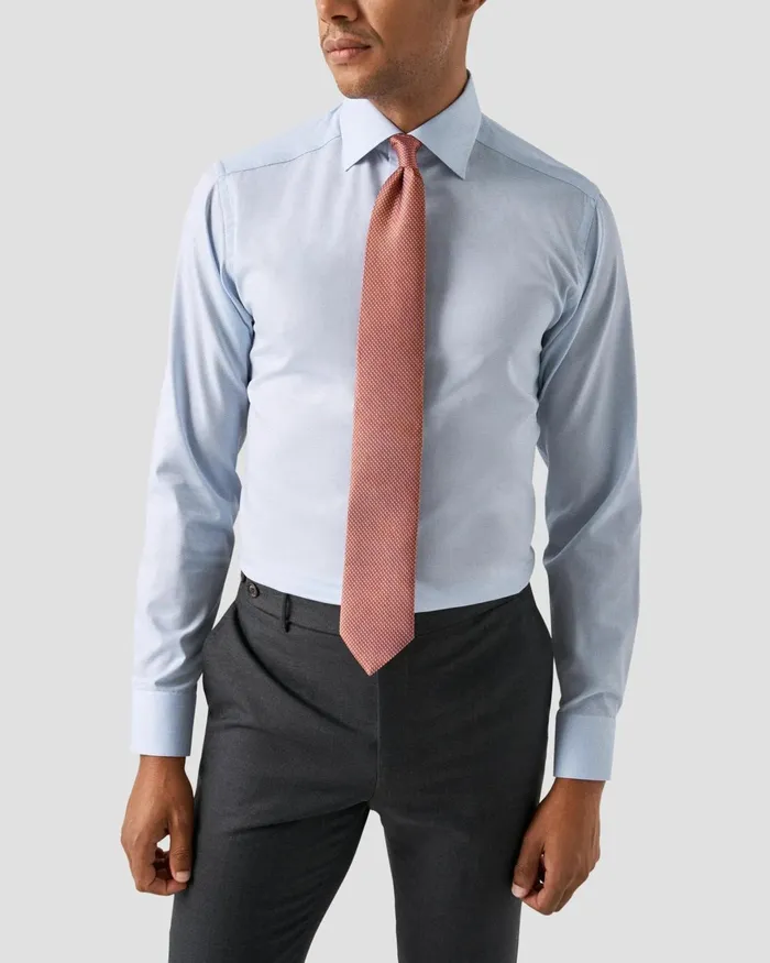 Men Solid Signature Oxford Shirt Blue Eton Dress Shirts Men Solid Signature Oxford Shirt Blue Eton Dress Shirts