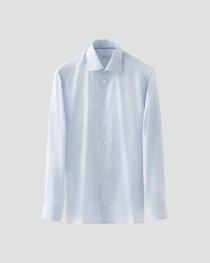Men Solid Signature Oxford Shirt Blue Eton Dress Shirts Men Solid Signature Oxford Shirt Blue Eton Dress Shirts