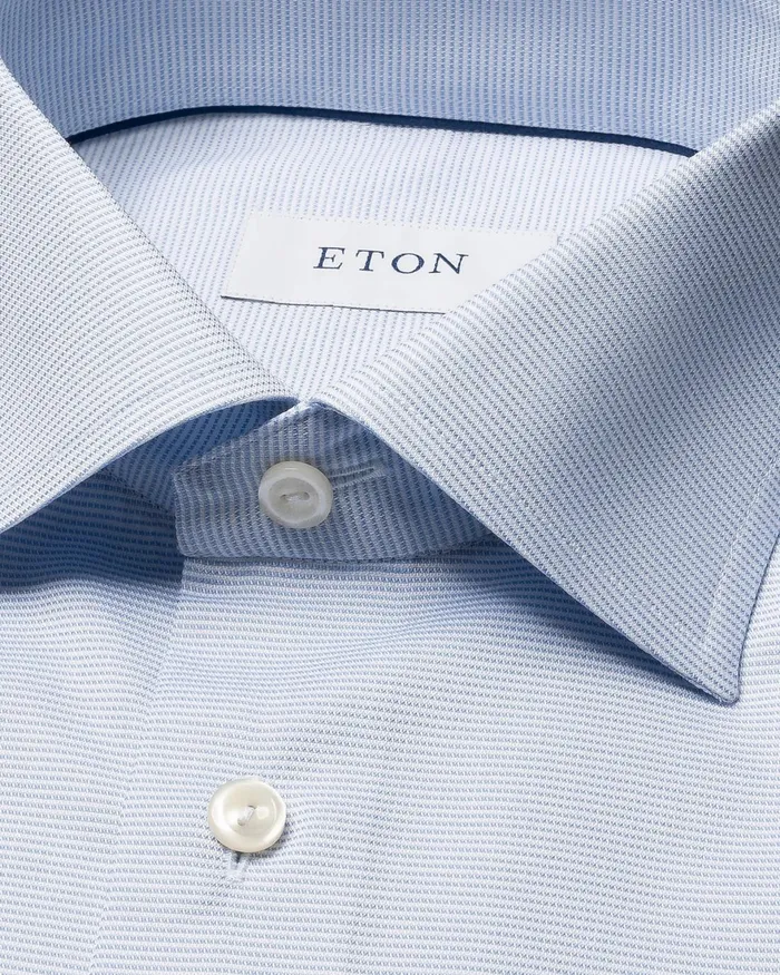 Men Solid Signature Oxford Shirt Blue Eton Dress Shirts Men Solid Signature Oxford Shirt Blue Eton Dress Shirts