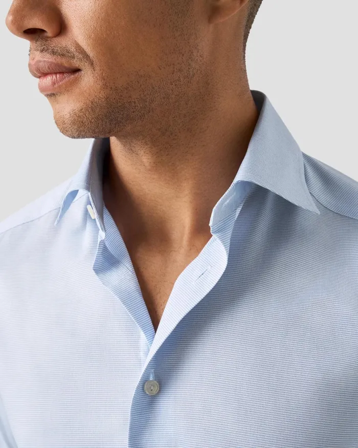 Men Solid Signature Oxford Shirt Blue Eton Dress Shirts Men Solid Signature Oxford Shirt Blue Eton Dress Shirts
