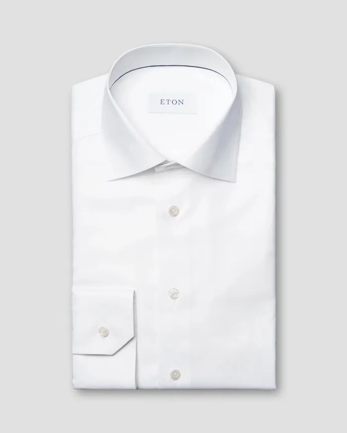 Men Solid Signature Oxford Shirt White Eton Dress Shirts Men Solid Signature Oxford Shirt White Eton Dress Shirts