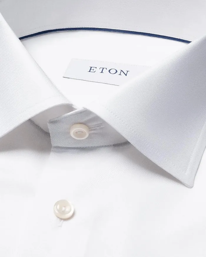 Men Solid Signature Oxford Shirt White Eton Dress Shirts Men Solid Signature Oxford Shirt White Eton Dress Shirts