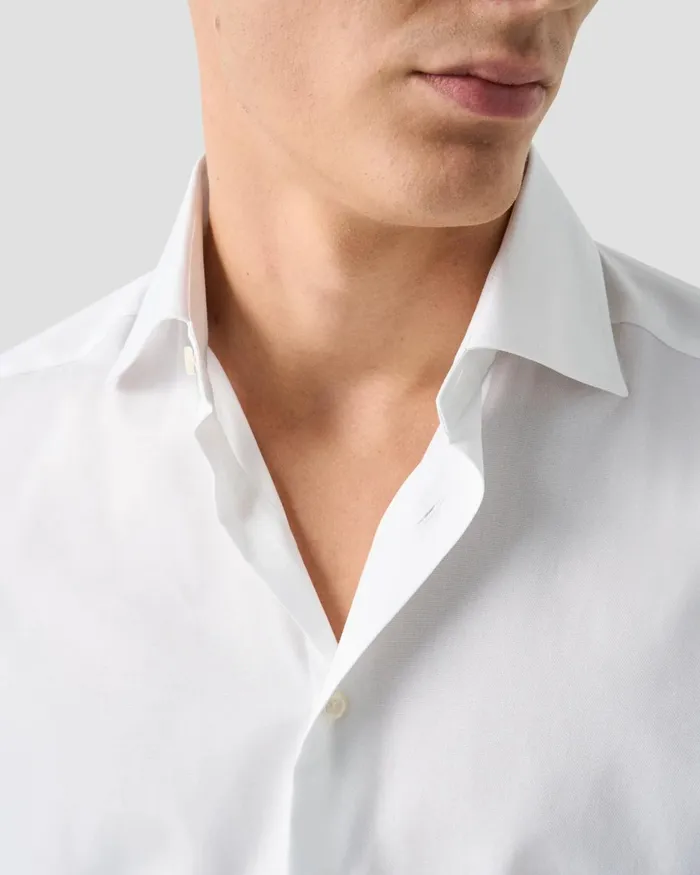 Men Solid Signature Oxford Shirt White Eton Dress Shirts Men Solid Signature Oxford Shirt White Eton Dress Shirts