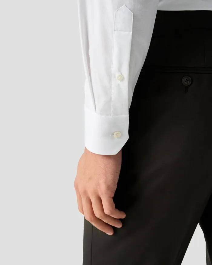 Men Solid Signature Oxford Shirt White Eton Dress Shirts Men Solid Signature Oxford Shirt White Eton Dress Shirts