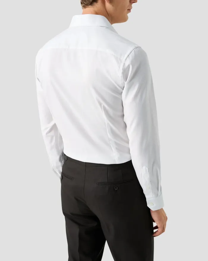 Men Solid Signature Oxford Shirt White Eton Dress Shirts Men Solid Signature Oxford Shirt White Eton Dress Shirts