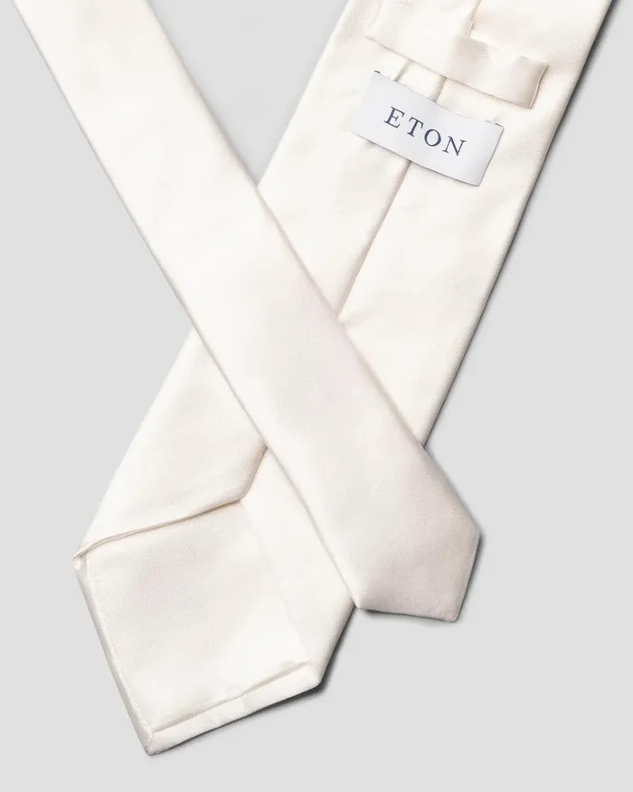 Men Solid Silk Satin Tie Off White Eton Ties Men Solid Silk Satin Tie Off White Eton Ties