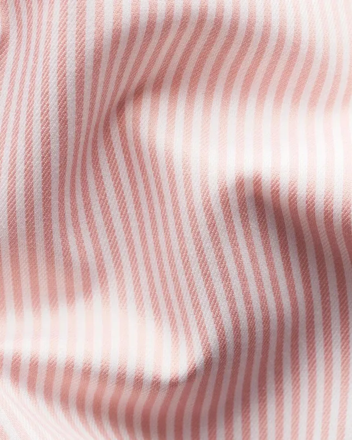 Men Striped Cotton TENCEL Lyocell Shirt Pink Eton Dress Shirts Men Striped Cotton TENCEL Lyocell Shirt Pink Eton Dress Shirts