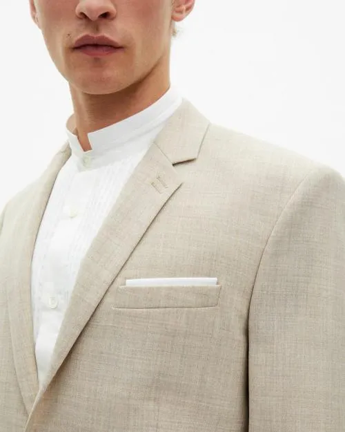 Men Suits The Kooples Beige Wool Suit Fitted Jacket Beige