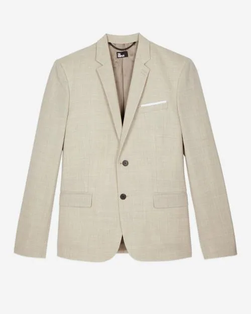 Men Suits The Kooples Beige Wool Suit Fitted Jacket Beige