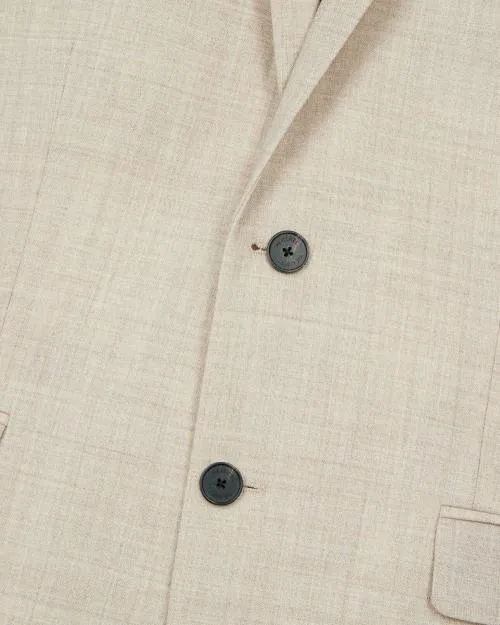 Men Suits The Kooples Beige Wool Suit Fitted Jacket Beige