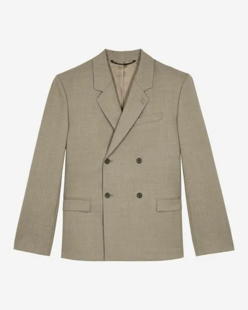 Men Suits The Kooples Beige Wool Suit Jacket Beige Melange