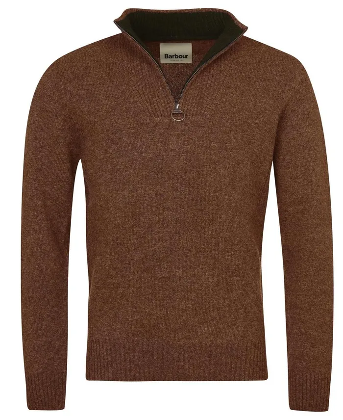 Men Sweaters Barbour Nelson Essential Half Zip Seaweed Men Sweaters Barbour Nelson Essential Half Zip Seaweed