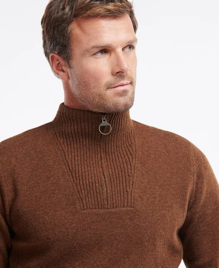 Men Sweaters Barbour Nelson Essential Half Zip Seaweed Men Sweaters Barbour Nelson Essential Half Zip Seaweed