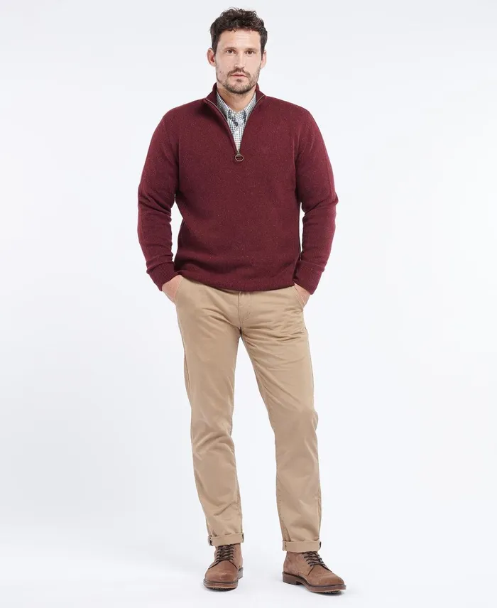 Men Sweaters Barbour Tisbury Half Zip Sweater Grey