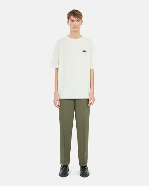 Men Tshirts The Kooples Ecru 100 Wild Serigraphy TShirt Ecru