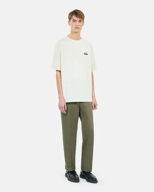 Men Tshirts The Kooples Ecru 100 Wild Serigraphy TShirt Ecru